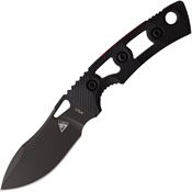 Fobos 081 Tier 1 Mini Mini Black Fixed Blade Knife Black Handles
