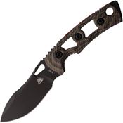 Fobos 082 Tier 1 Mini Mini Black Fixed Blade Knife Natural Handles