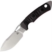 Fobos 089 Mini Stonewashed Fixed Blade Carbon Fiber Handles