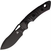 Fobos 094 Mini Black Fixed Blade Carbon Fiber Handles