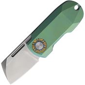 CH 1003B Mini Framelock Knife Green Handles