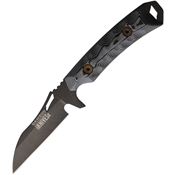 Dawson 84004 Revelation Black Apocalyptic Fixed Blade Knife Black/Gray Handles