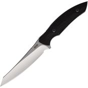 Brous 267 Mac Daddy Satin Fixed Blade Knife Black Handles