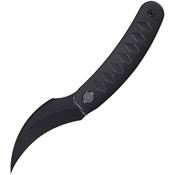 Cavol C03DW Kage Black Stonewashed Linerlock Knife Black Handles