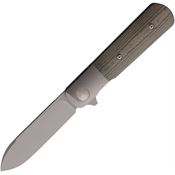 Terrain 365 10712 Otter Flip ATB Framelock Knife OD Green Handles