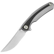 Bestech T2402C Sambac Two Tone Magnacut Framelock Knife Gray Handles