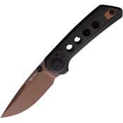 Reate 138 PL-XT Copper Pivot Lock Knife Black Handles