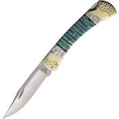 Yellowhorse 439 Custom Buck 110 Lockback Knife Green Mammoth Handles