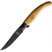 Main 9002 Spanish Black Linerlock Knife Olive Handles