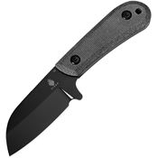 Kizer 1062A2 Deckhand Black Stonewash Fixed Blade Knife Black Handles