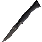 Main 10002 Italian Black Tanto Linerlock Knife Black Wood Handles