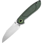 Tenable 1040A2 Prometheus Stonewash Linerlock Knife Green Handles