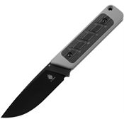 Kizer 1063A1 Smolt Black Fixed Blade Knife Gray Handles