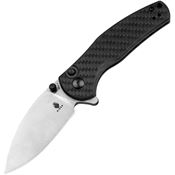 Kizer 3669A1 Mini Grouper Button Lock Knife Carbon Fiber Handles