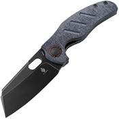 Kizer 4488C5 C01C Sheepdog Black Stonewash Linerlock Knife Blue Denim Handles