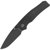 QSP 157A2 Vault Black Stonewash Glyde Lock Knife Black Micarta Handles