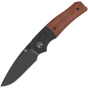 QSP 157C2 Vault Black Stonewash Glyde Lock Knife Tan Micarta Handles