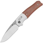 QSP 157C1 Vault Stonewash Glyde Lock Knife Tan Micarta Handles