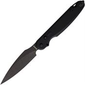 Daggerr FM031BKBW Parrot Black Stonewash Button Lock Knife Black Handles