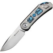 Maxace M22A Big Fella Framelock Knife Sand Blast Titanium Handles