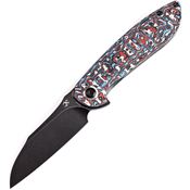 Kansept 1040A2 Prometheus Black Stonewash Framelock Knife Nebula Handles