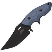 Hydra 18BLB Alano Black Fixed Blade Knife Blue Handles