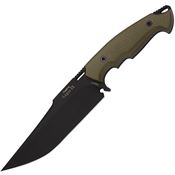 Hydra 17BLG Legio IX Black Fixed Blade Knife Green Handles