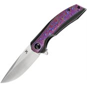 Kansept 1007E3 Accipiter Framelock Knife Black/Purple Handles