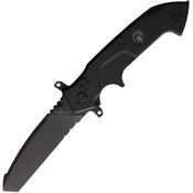 Extrema Ratio 0139BLK Glauca B1 Black Part Serrated Tanto Linerlock Knife Black Handles