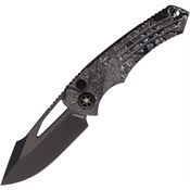 Heretic 0466AWTCC Pariah Black Button Lock Knife White Camo Handles