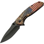 Rite Edge 300597US USA Forest Black Linerlock Knife