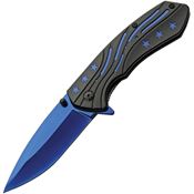 Rite Edge 300600BL Blue Stars Linerlock Knife Black/Blue Handles