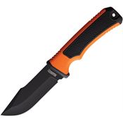 Marbles 692 Black Fixed Blade Knife Orange Handles