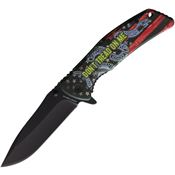 Novelty 336 Don't Tread On Me Black Linerlock Knife