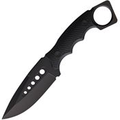 ElitEdge 20677BK Tactical Black Fixed Blade Knife Black Handles