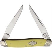 Rough Rider 1737 Carbon Steel Muskrat Knife Yellow Handles