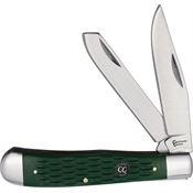 Cattlemans 0002JGD CC Series Trapper Knife Green Handles