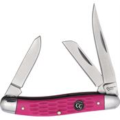 Cattlemans 0001JPD Stockman Knife Pink Delrin Handles