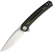 Rough Rider 2599 Linerlock Knife Black/Green Handles