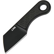 CJRB 1939BCF Chip Black Fixed Blade Knife Carbon Fiber Handles