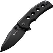 SenCut 230681 Excalis Black Stonewash Linerlock Knife Black G10 Handles