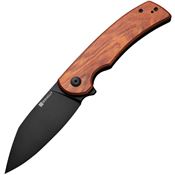 SenCut 230643 Omniform Black Linerlock Knife Wood Handles