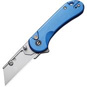 Civivi 23039B2 Elementum Utility Stonewash Button Lock Knife Blue Handles