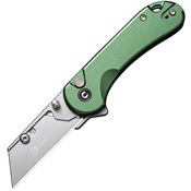 Civivi 23039B3 Elementum Utility Stonewash Button Lock Knife Green Handles