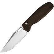 CJRB 1936EB Prado Crossbar Lock Knife Ebony Wood Handles