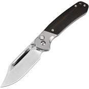 CJRB 1942EBN Bowie Pyrite Button Lock Knife Ebony Wood Handles