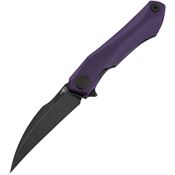Bestech G59G Ivy Black Stonewash Linerlock Knife Purple Handles