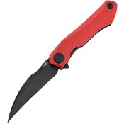 Bestech G59D Ivy Black Stonewash Linerlock Knife Red Handles