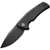 Civivi 230061 Regulatron Black Stonewash Linerlock Knife Black G10 Handles