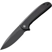 Civivi 23005A2 Primitrox Black Stonewash Linerlock Knife Black Handles